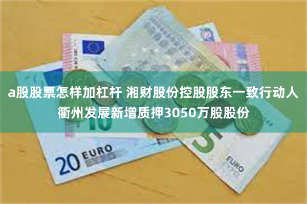 a股股票怎样加杠杆 湘财股份控股股东一致行动人衢州发展新增质押3050万股股份
